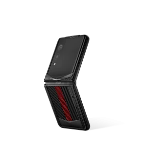 Quantum Flip Phone - Carbon Texture Series, Auspicious Phoenix