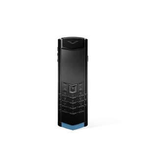 Signature S+ Black Steel Calfskin Powder Blue