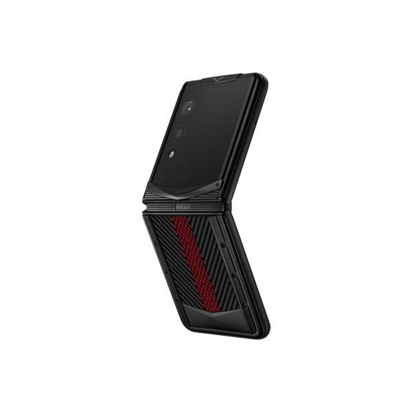 Quantum Flip Phone - Carbon Texture Series, Auspicious Phoenix - Image 2