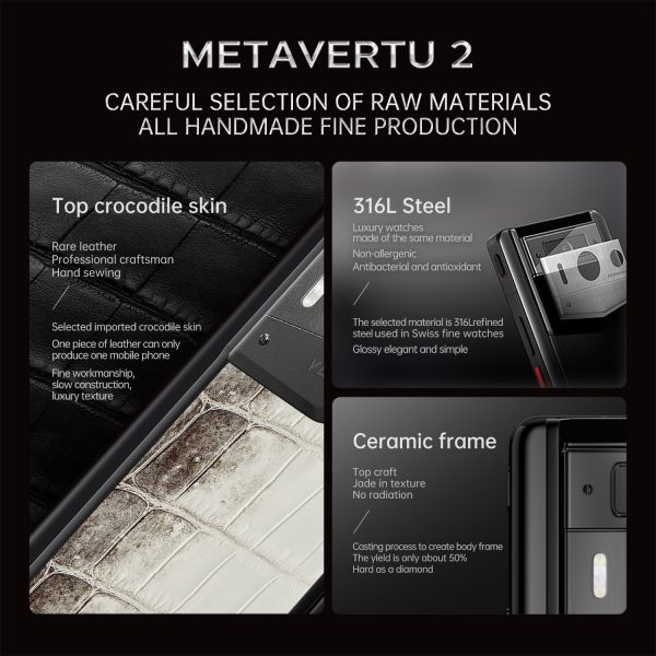 Metavertu 2 Max Screen Himalaya Alligator Skin Web3 AI Phone Black - Image 2